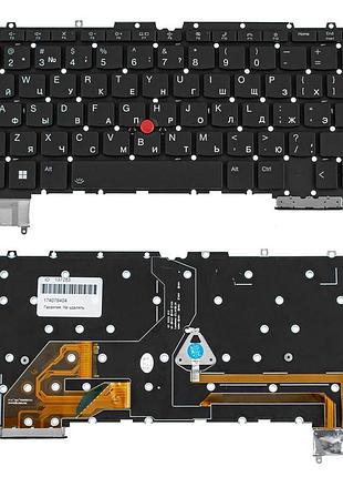 Клавиатура для ноутбука lenovo (thinkpad: z13 gen 1) rus, black, без фрейма, подсветка клавиш (оригинал)
