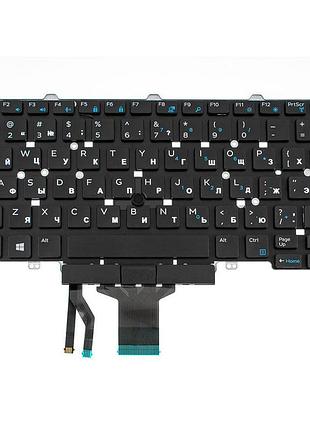 Клавіатура для ноутбука dell (latitude: e5470, e7470 ) rus, black, без фрейма, без підсвічування, з джойстиком