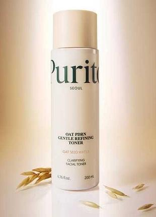 Purito seoul oat pdrn gentle refining toner відновлювальний тонер з pdrn на основі вівса 200 мл