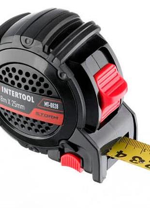 Рулетка intertool 8 м x 25 мм storm магнит (mt-0828)