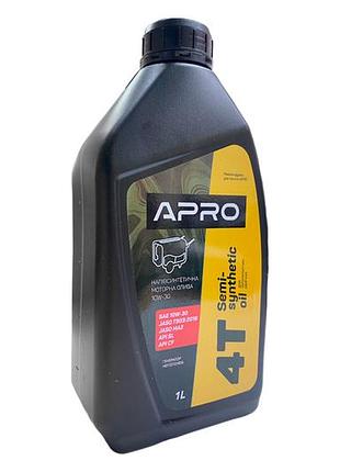 Олива для двигунів 4t apro 1л 10w-30 напівсинтетична (942002)
