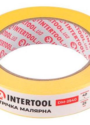 Лента малярная intertool 25 мм х 40 м желтая (dm-2540) (9 шт.)