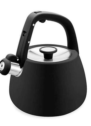 Чайник нержавіючий maestro 2.5л чорний (mr-1318-black)