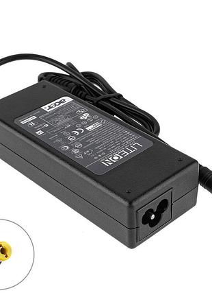Блок живлення для ноутбука acer 19v, 4.74a, 90w, 5.5*1.7мм, прямий роз'єм, black (без кабеля!)