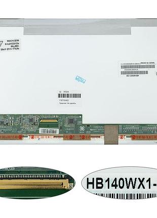 Матрица 14.0" hb140wx1-100 (1366*768, 40pin, led, normal, глянцевая, разъем слева внизу) для ноутбука