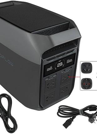 Зарядная станция ecoflow delta 3 1024wh 1800w (китайские розетки, с переходниками)