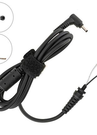 Оригинальный dc кабель питания для бп acer 90w 3.0x1.0мм, 2 провода (2x1мм), l-образный штекер, длина 140см (от бп к ноутбуку)