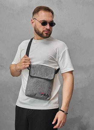 Барсетка fila меланж сірий #