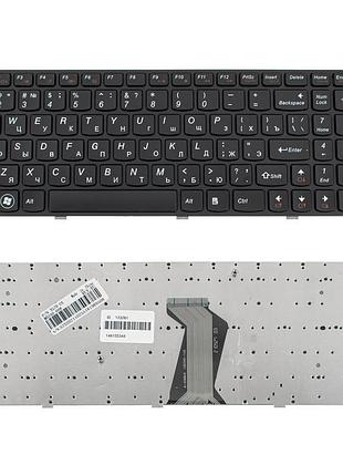Клавіатура для ноутбука lenovo (y570) rus, black, black frame