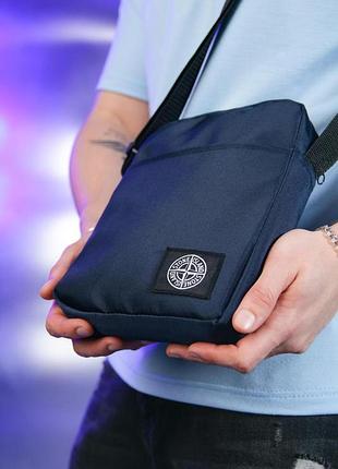 Барсетка stone island 1000d синя 3