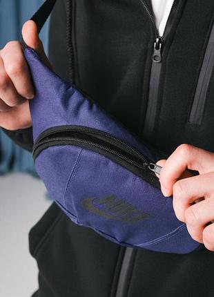 Бананка синяя nike, черное лого 3