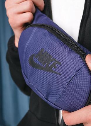 Бананка синяя nike, черное лого 5