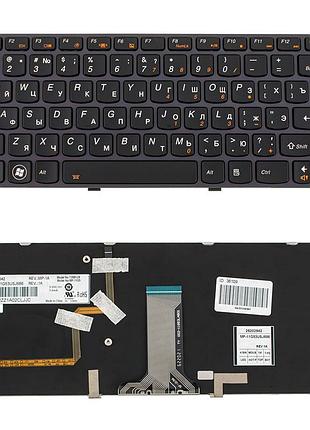 Клавиатура для ноутбука lenovo (y480, y485) rus, black, подсветка клавиш