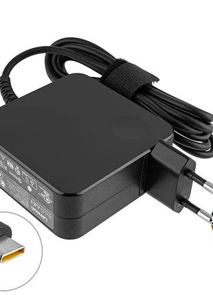 Оригінальний блок живлення для ноутбука lenovo type-c 65w, квадратный, black