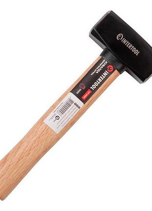Молоток intertool 1000 г ручка дерево (ht-0220)