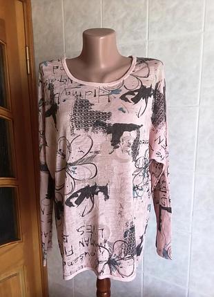 Today -made in italy. стильный пудровый лонгслив, футболка. р м