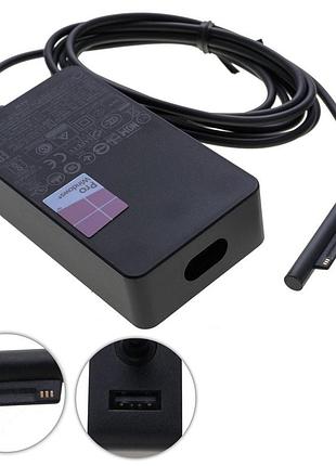 Оригинальный блок питания для планшета microsoft 15v, 2.58a, 44w, 6pin, black (без кабеля !) (surface pro 5, pro 6, pro 4, pro3,