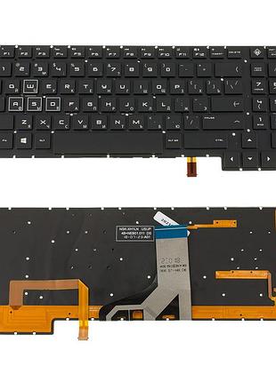 Клавиатура для ноутбука hp (omen: 17-an series ) rus, black, без фрейма, подсветка клавиш (rgb) (оригинал)