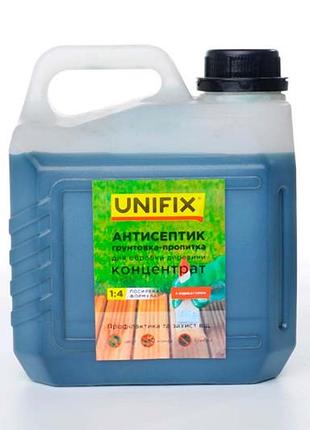 Антисептик грунтовка-пропитка для обработки древесины unifix 3кг x 1:4 концентрат (951163)