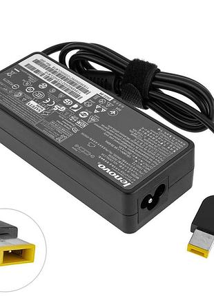 Блок живлення для ноутбука lenovo 20v, 4.5a, 90w, usb+pin (square 5 pin dc plug), black (без кабелю!)