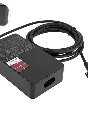 Оригинальный блок питания для планшета microsoft 15v, 2.58a, 44w, 6pin, black (с сетевым кабелем !) (surface pro 5, pro 6, pro 4,