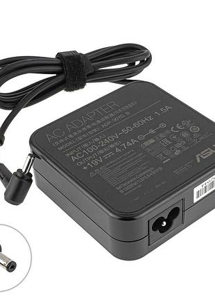 Оригинальный блок питания для ноутбука asus 19v, 4.74a, 90w, 4.0*1.35мм, l-образный разъём, black, квадратный (без кабеля!)