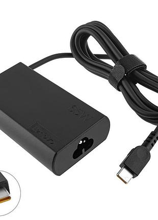 Оригінальний блок живлення для ноутбука lenovo type-c 65w, black, ovale