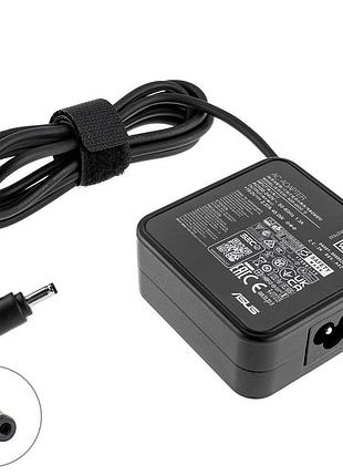Оригинальный блок питания для ноутбука asus 19v, 2.37a, 45w, 4.0*1.35мм, l-образный разъём, black, квадратный (без кабеля!)
