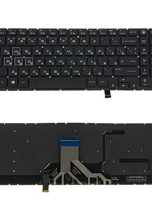 Клавіатура для ноутбука hp (omen: 17-cb series) rus, black, без кадру, підсвічування клавіш (rgb)