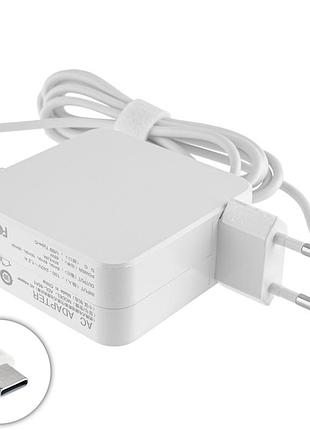 Блок живлення для ноутбука type-c 65w, квадратный, white