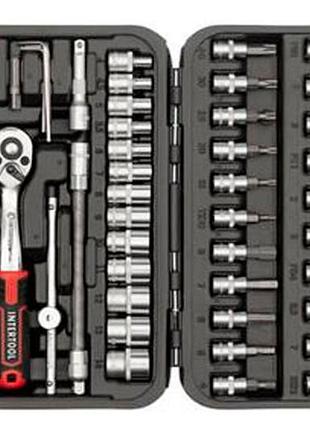 Набор инструмента intertool 1/4" 46 ед. storm (et-8046) 2