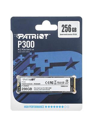 Жорсткий диск m.2 2280 ssd 256gb patriot p300 series, p300p256gm28, nvme1.3 pcie3.0 x4, 3d nand tlc, зап/чит. - 1100/1700мб/с