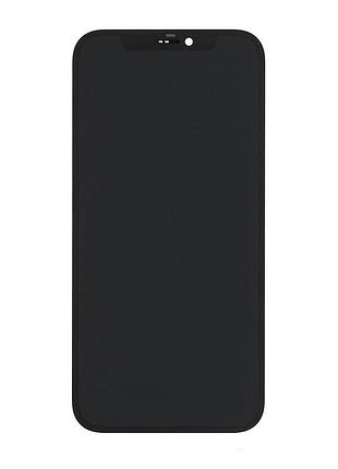 Дисплей для смартфона (телефона) apple iphone 12, iphone 12 pro, black (в сборе с тачскрином)(с рамкой)(снятый original)(идеал)