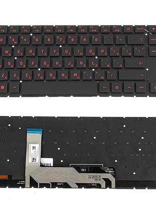 Клавіатура для ноутбука hp (omen: 15-ek series) rus, black, без фрейму, підсвічування клавіш (rgb red) (оригінал)