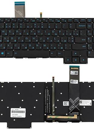 Клавиатура для ноутбука lenovo (legion: 5-15 series), ukr, black, без фрейма, подсветка клавиш (blue) (оригинал)