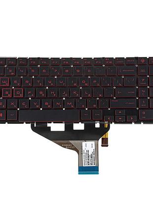 Клавиатура для ноутбука hp (omen: 15-dc) rus, black, без фрейма, подсветка клавиш red (rgb 4)