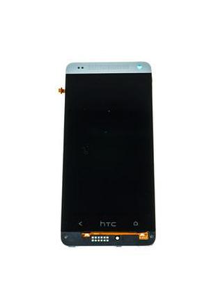 Дисплей для смартфона (телефона) htc one mini 601n, 601e, po58200, (в сборе с тачскрином)(с рамкой), silver
