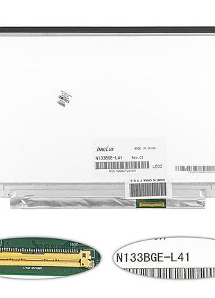 Матрица 13.3" n133bge-l41 (1366*768, 40pin, led, slim (горизонтальные планки), глянцевая, разъем справа внизу) для ноутбука