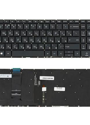 Клавіатура для ноутбука hp (probook: 450 g8, 455 g8) rus, black, без фрейма, підсвічування клавіш
