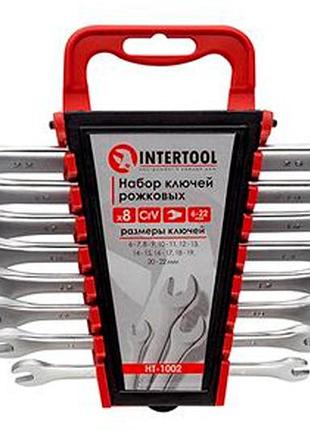 Набор рожковых ключей intertool 8 шт. (6-22 мм) (ht-1002)