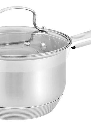 Сотейник нержавеющий maestro 160 мм x 2.1 л с крышкой mr-3512-16s (mr-3512-16s)
