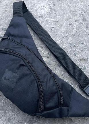 Бананка чорна nike накатка із чорним квадратом #