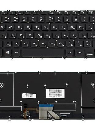 Клавіатура для ноутбука dell (xps: 15 9530, precision: m3800) rus, black, без фрейма, підсвічування клавіш