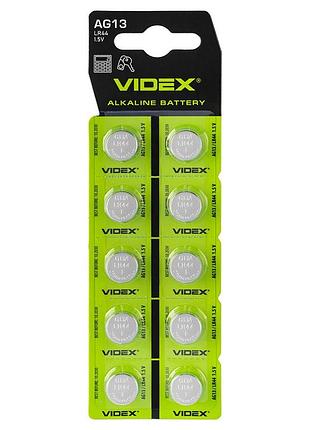 Батарейка для часов videx ag13/lr44 blister card 10 шт ag13/10b/1.5v