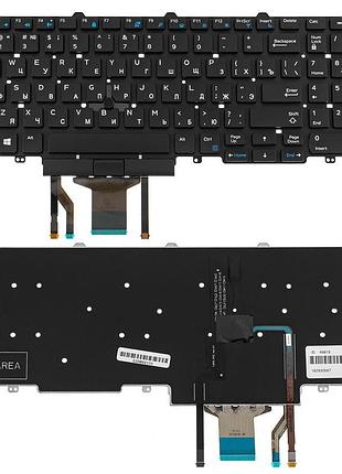 Клавиатура для ноутбука dell (latitude: e5550, e5570) rus, black, без фрейма, подсветка клавиш