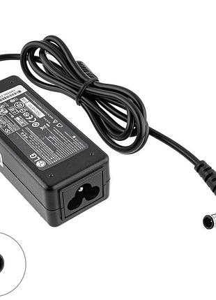 Блок питания для монитора lg 12v, 2a, 24w, 6.5*4.4мм+pin, black (без сетевого кабеля!)