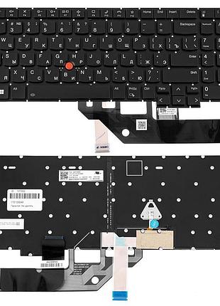 Клавиатура для ноутбука lenovo (thinkpad: e16 gen 1) rus, black, без фрейма, подсветка клавиш