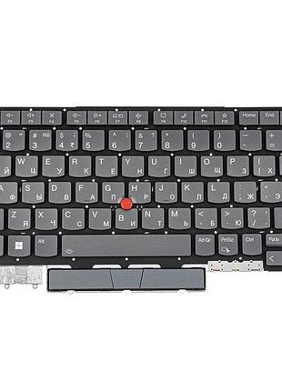 Клавиатура для ноутбука lenovo (thinkpad: x1 yoga 6th gen) rus, storm grey, подсветка клавиш, без фрейма
