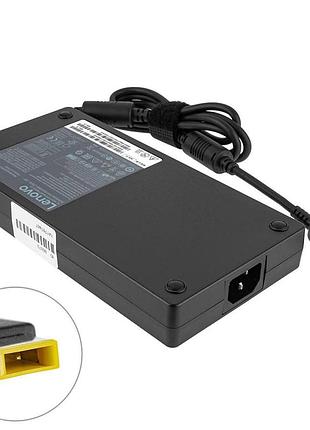 Оригінальний блок живлення для ноутбука lenovo 20v, 11.5a, 230w, usb+pin (square 5 pin dc plug), black, rectangular