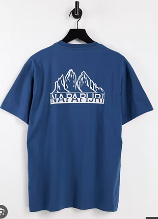Мужская футболка napapijri saratin back print оригинал new !